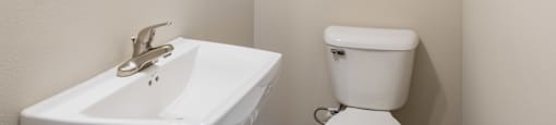 a bathroom with a toilet and a sink and a mirror