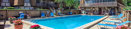 the pool is available for residents to enjoy