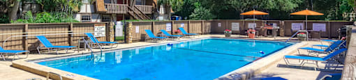 the swimming pool at our apartments