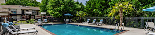 the swimming pool at our apartments
