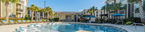the swimming pool at the preserve at polo apartments fl