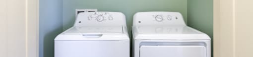 our apartments have a laundry room with a washer and dryer