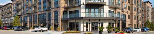 A large apartment complex at 27Seventy Lower Heights apartments in Houston, TX.