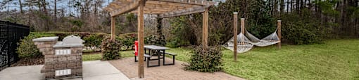 bbq and grilling area with large seating