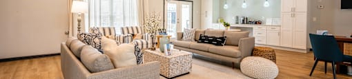 large clubhouse and lounge space