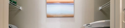 a washer and dryer in a laundry room