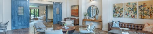 the lobby at the preserve at ballantyne commons