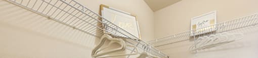 our spacious closets are stocked with clothes and accessories for our residents at our apartments