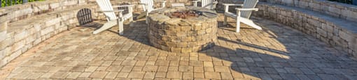 the preserve at ballantyne commons patio with fire pit and chairs
