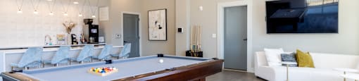 Altitude Raleigh Clubhouse Area with billiards