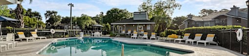 sparkling swimming pool at Ashley River Apartments