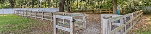 fenced dog park at Ashley River