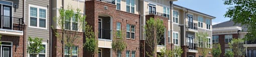 Apartment building with a street in front.