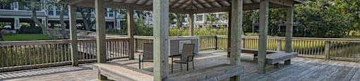 Private Covered Dock Access on Marsh at Grand View Luxury Apartments