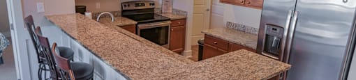 Kitchen at Grand View Luxury Apartments in Wilmington, NC