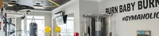 the gym at the flats at big tex apartments