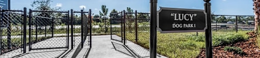 enter the dog park at lucy dog park apartments