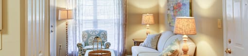 Living Room at Brookefield Apartment Homes in Raleigh, NC