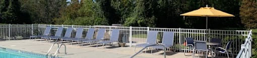 Sparkling swimming pool at Deerbrook Apartments in Wilmington, NC 28405