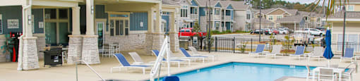 Sparkling Swimming Pool at The Retreat at Juban in Denham Springs, LA