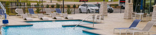 Sparkling Swimming Pool at The Retreat at Juban in Denham Springs, LA