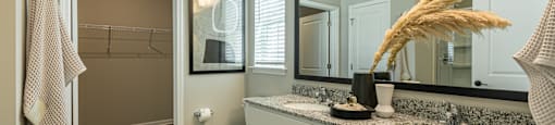 double sink vanities with granite countertops