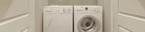 Laundry room with in-unit washer and dryer