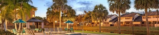 Sparkling swimming pool at Midora at Woodmont in Tamarac, FL