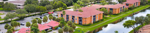 Aerial view of Midora at Woodmont in Tamarac, FL