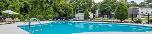the swimming pool at our apartments