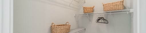 the walk in closet at the preserve at great pond apartments in windsor va