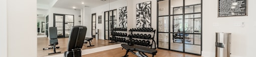 the gym at the preserve apartments
