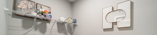 private laundry room with washer and dryer at the preserve at great neck apartments