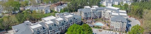 arial view of the residences at the chelsea apartments in columbus, oh