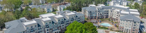 arial view of the residences at the chelsea apartments in columbus, oh