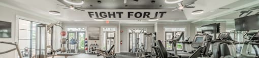 the gym at the belgard apartments mn