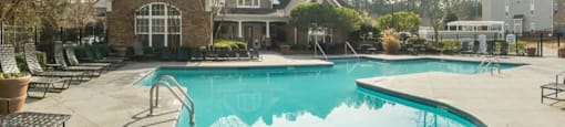 the swimming pool at the residence on lamar apartment homes