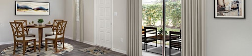 Spacious dining room inside your apartment home at The Reserves of Melbourne in Melbourne, FL