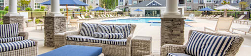 the resort style pool area at the preserve at greatstone