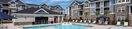 our apartments have a large swimming pool in front of our building