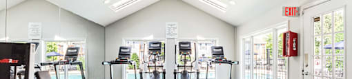 the gym at the preserve apartments