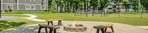 our apartments offer a park with a fire pit