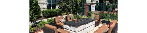 Outdoor Fire Pit at The Village Lofts, Greensboro, NC 27455