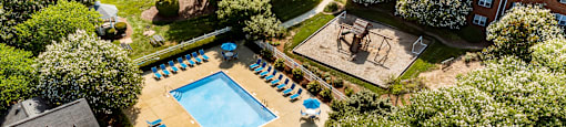 Aerial photo of pool