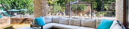 the preserve at ballantyne commons living room with couch and tables