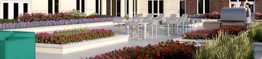 Lake Shore Relax Outside on the Large Deck at The Residences of Wilmette, Wilmette, IL
