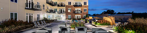 Expansive deck with fire pit Wilmette Specials at The Residences of Wilmette, Illinois, 60091