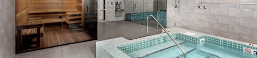 Relax in the spa, steam room and sauna at The Residences of Wilmette, Illinois, 60091