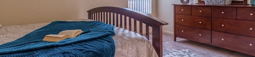 Somerpointe bedroom with large closet and carpet flooring