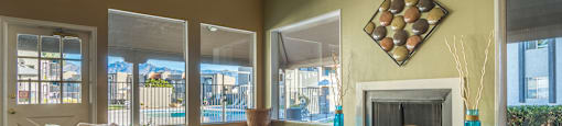 Riverstone clubhouse with plenty of lounging area and ceiling fans above